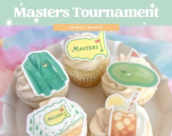 Masters Golf-Turnier | Essbare Cupcake Toppers | 12er Set