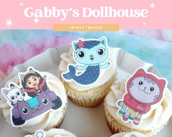 Gabbys Puppenhaus | Essbare Geburtstag Cupcake Toppers | 12er Set