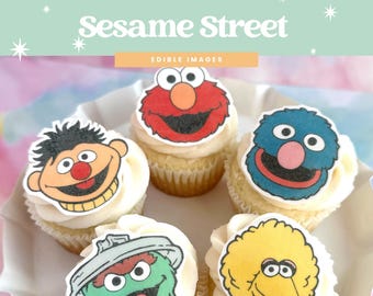 Sesamstraße | Essbare Cupcake Toppers | 12er Set