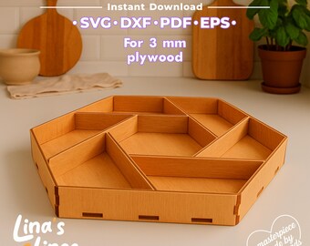 Hexagon Organizer SVG-Datei | 3 mm Schablone (Digitaler Download)