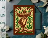Easter Papercraft Card "He is Risen", Multilayered Easter 3D Card SVG, Easter Card, Happy Easter Cards svg, DIY Easter Card Bundle, Card Kit