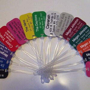 100 jumbo personalized custom engraved luggage tags 24 colors to choose from. free shipping