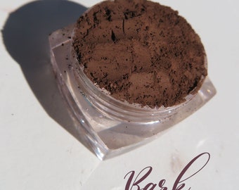 BARK - Matte Brown Eyebrow Mineral Eyeshadow, Loose Minerals, Vegan Loose Powder Eyeliner, Mineral Makeup Eye Shadow - Bark Eyeliner