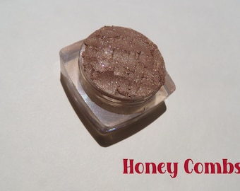 HONEY COMBS - Heavy Shimmer Medium Brown Mineral Eyeshadow, Loose Pigment, Cruelty-Free, Vegan Mineral Eye Shadow