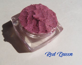 RED QUEEN - Ombretto minerale vegano rosso rosa brillante, pigmenti sciolti, senza carminio, cruelty free, ombretto minerale