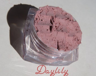 DAYLILY - Matte Medium Pink Eye Shadow, Vegan, Carmine Free Cruelty-Free, Loose Pigments, Cool Tone Pink Pure Mineral Eyeshadow