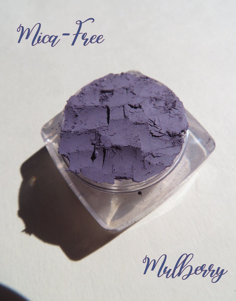 MULBERRY Mica-Free Matte Dark Plum Mineral Eyeshadow, Loose Pigments, Cruelty-Free, Vegan Mineral Eye Shadow image 2