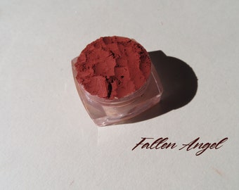 FALLEN ANGEL - Vegan Brick Red Matte Loose Pigments Mineral Eyeshadow, Carmine-Free No Cosmetic Dyes, Cruelty-free Pure Mineral Eye Shadow