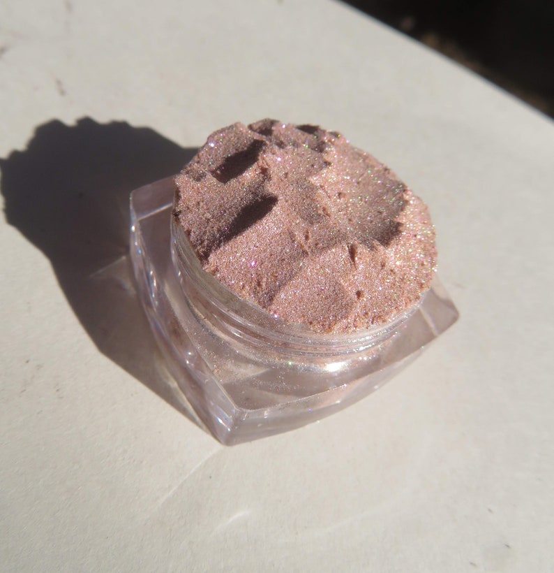 PANDORA Nude Semi-Sheer Sparkly Shimmer Vegan Mineral Eyeshadow, Loose Pigments, Heavy Shimmer Mineral Eye Shadow image 4