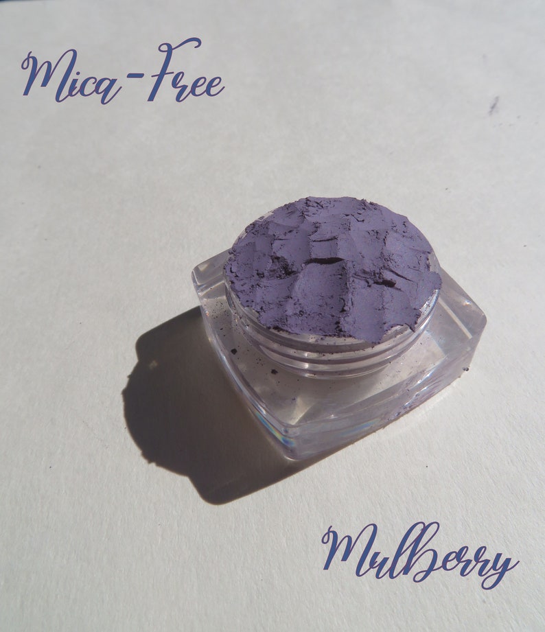 MULBERRY Fard à paupières minéral prune foncé mat, sans mica, pigments libres, ombre à paupières minérale végétalienne image 1