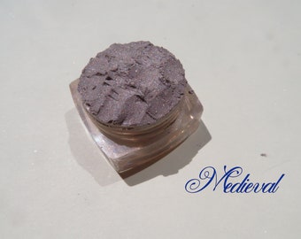 MÉDIÉVAL - Ombre à paupières minérale gris taupe chatoyante, pigments libres, respectueux de l'environnement, ombre à paupières maquillage minéral végétalien