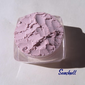 SEASHELL - Pastel Pale Pink Loose Powder Mineral Blush / Eyeshadow, Eco-Friendly Carmine Free, Vegan Mineral Powder Blush