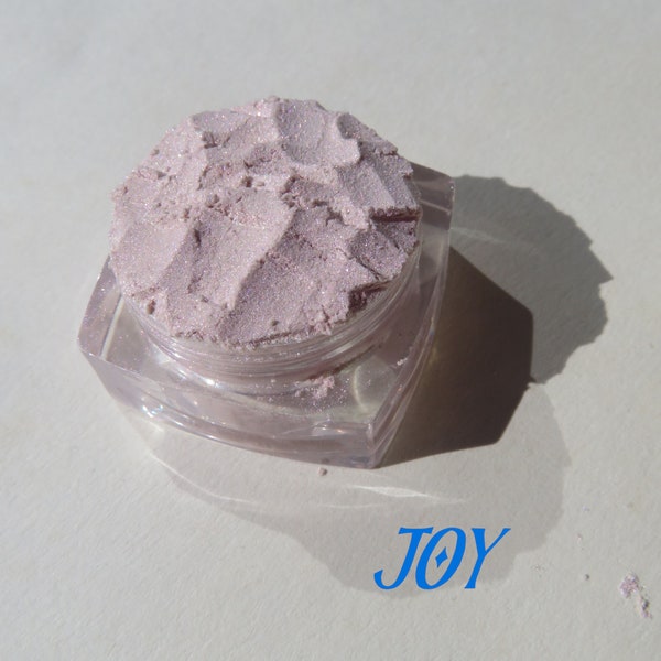 JOY - Pale Pink Semi-Sheer Shimmer Vegan Mineral Eyeshadow Loose Powder, Carmine-Free Cruelty-Free Mineral Eye Shadow