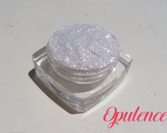 OPULENCE Super Sparkly White Fine Eye Glitter, Shimmer Vegan Mineral Eyeshadow, Loose Pigments Talc Free Handcrafted Eye Makeup Highlighter