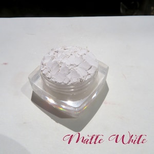 MATTE WHITE - Semi-Sheer White Mineral Eye Shadow, Loose Powder Highlighter, Vegan Mineral Eyeshadow