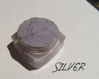 SILVER - Shimmer Silver Gray Mineral Eyeshadow, Vegan, Loose Pigments, Eco-Friendly, Mineral Eye Shadow