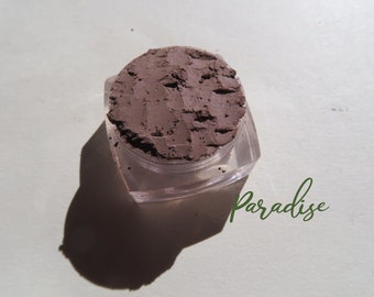 Paradise - Matte Brown Gray Loose Powder Eyebrow or Eye Shadow, Vegan Mineral Makeup Eyeshadow