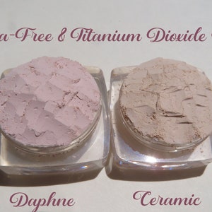 Light Matte Brown Mineral Eyeshadow 2-Piece Set, Mica-free / Titanium Dioxide-Free, CERAMIC & DAPHNE Loose Pigments Vegan Matte Gift Set
