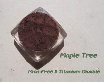 MAPLE TREE - Dark Matte Brown Mineral Eye Shadow, Mica-Free & Titanium Dioxide Free, Vegan Loose Pigments Cruelty-Free Mineral Eyeshadow