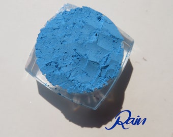 RAIN - Bright Sky Blue Shimmer Mineral Eyeshadow, Loose Pigments Eco-Friendly, Cruelty-free Mineral Eye Shadow