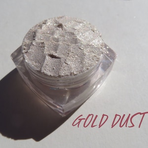 Gold Dust Mineral Eyeshadow: Sheer Yellow Gold Glitter, Vegan Cruelty-Free