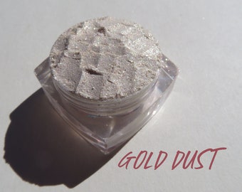 GOLD DUST - Sheer Yellow Sparkly Mineral Eyeshadow / Highlighter, Fine Gold Eye Glitter, Loose Pigment Cruelty-Free Mineral Eye Shadow