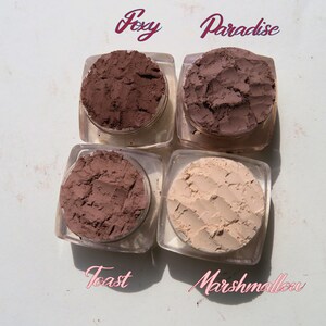 Matte Browns minerale oogschaduw 4-delige set: veganistische, dierproefvrije pigmenten