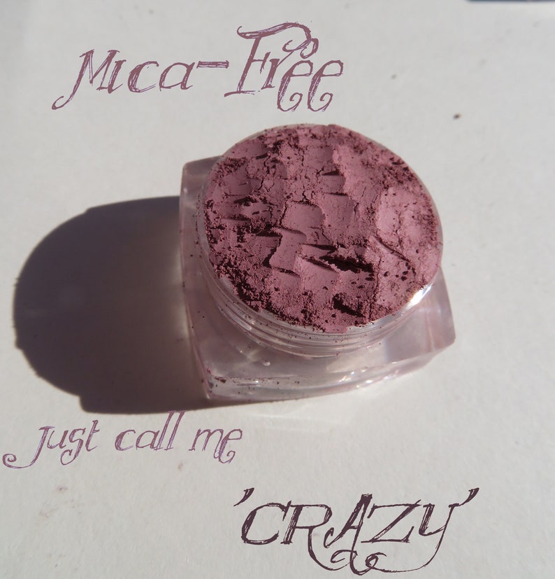 CRAZY Mica-Free Pinky Brown Matte Loose Pigment Mineral Eyeshadow, Vegan, Cruelty Free Mineral Eye Shadow image 1