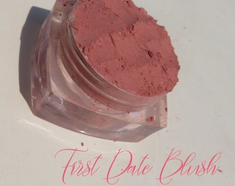 First Date - Matte Pink Mineral Blush: Vegan, Carmine Free Loose Pigments