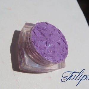 TULIPS - Bright Purple Shimmer Mineral Eye Shadow, Sparkly Glitter Eyeshadow, Cruelty-Free Pure Vegan Mineral Makeup Eye Shadow