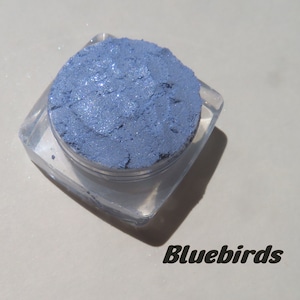 BLUEBIRDS - Bright Sky Blue Shimmer Mineral Eye Shadow, Loose Pigments Cruelty-free, Vegan Mineral Eyeshadow