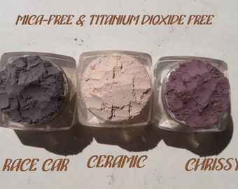 Shades of Light Browns Titanium Dioxide Free & Mica-Free Mineral Eyeshadows, Loose Pigments, Vegan Cruelty-Free, Mineral Eye Shadow Gift