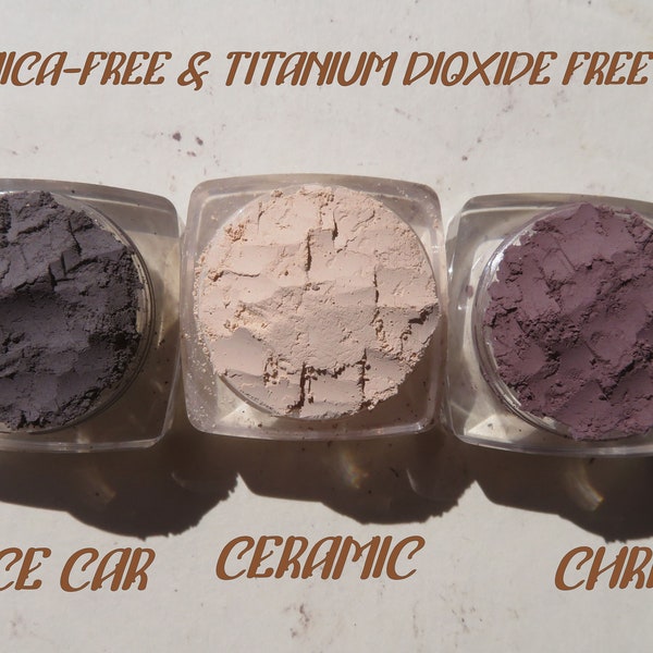 Shades of Light Browns Titanium Dioxide Free & Mica-Free Mineral Eyeshadows, Loose Pigments, Vegan Cruelty-Free, Mineral Eye Shadow Gift