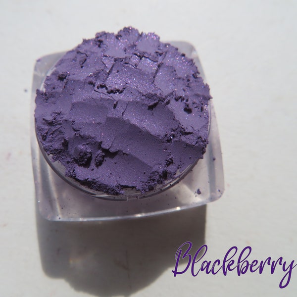 BLACKBERRY - Plum Blue Shimmer Mineral Eyeshadow, Loose Pigments, Cruelty-Free, Pure Vegan Purple Mineral Eye Shadow