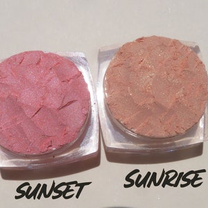 Orange Shimmers Mineral Eyeshadow Gift Set: Vegan Sunrise & Sunset Pigments