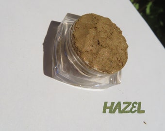 HAZEL - Olive Chocolate Brown Shimmer Loose Pigment Mineral Eyeshadow, Vegan Cruelty-Free Mineral Eye Shadow