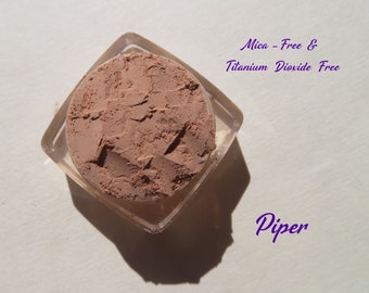PIPER -  Matte Pale Brown Mica-Free & Titanuim Dioxide Mineral Eyeshadow, Vegan Eco-Friendly, Loose Pigments, Mineral Eye Shadow