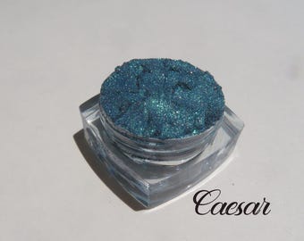 CAESAR - Dark Teal Green Shimmer Mineral Eyeshadow: Vegan Loose Pigment