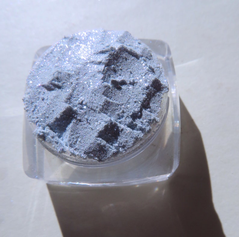 FROZEN Pale Sky Blue Sparkly Shimmer Mineral Eye Shadow, Loose Pigments, Cruelty-free, Vegan Mineral Eyeshadow image 9