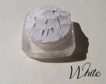 White - Shimmer Mineral Eyeshadow: Vegan Loose Pigment Highlighter