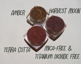 Matte Matte Shades of Brown Titanium Dioxide Free / Mica-Free Mineral Lidschatten, lose Pigmente, vegane tierversuchsfreie, mineralische Lidschatten Geschenk