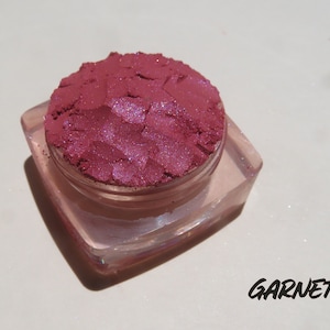 GARNET - Roter Schimmer Vegan Mineral Lidschatten, Lose Pigmente, Karminfrei, Tierversuchsfrei, Rein Natürlicher Mineral Lidschatten