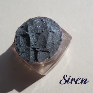 Siren Shimmer Mineral Eyeshadow: Black Green Blue Vegan Pigments