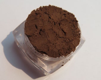 SERENITY - Fard à paupières minéral marron foncé mat / Eyeliner minéral marron mat en poudre, maquillage des yeux marron mat à pigments végétaliens