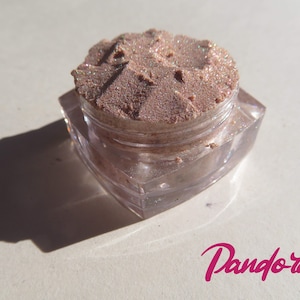 PANDORA Nude Semi-Sheer Sparkly Shimmer Vegan Mineral Eyeshadow, Loose Pigments, Heavy Shimmer Mineral Eye Shadow image 1