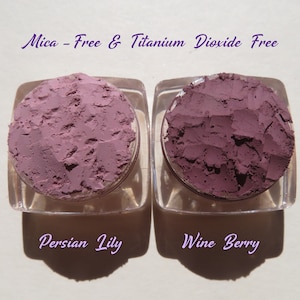 Matte Purple Mineral Eyeshadow Gift Set: Wine Berry & Persian Lily, Mica-Free
