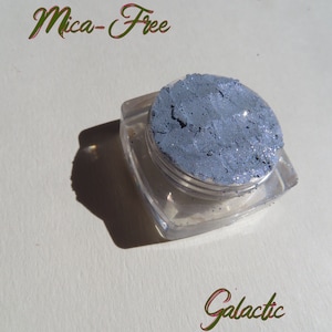 Galactic Blue Gray Mineral Eyeshadow: Gold Sparkle Shimmer, Vegan, Cruelty-Free