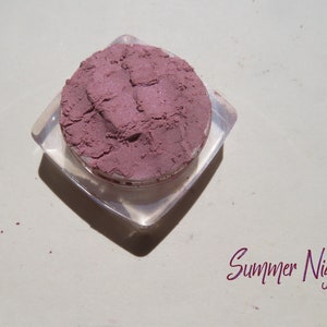 SUMMER NIGHTS - Pale Mauve Loose Powder Mineral Eyeshadow Vegan Carmine Free Talc Free Mineral Eye Shadow