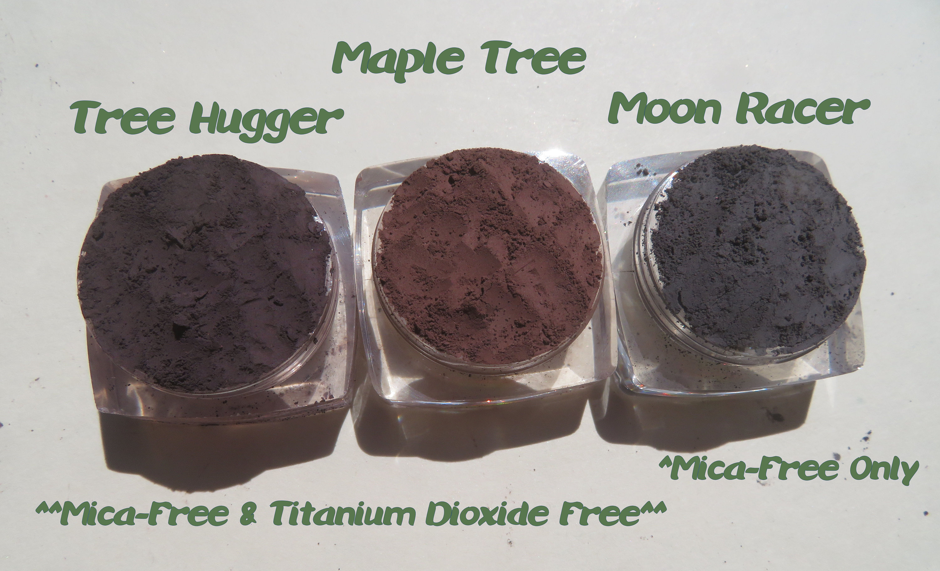 Dark Matte Mineral Eyeshadow Set: Mica & Titanium Dioxide Free, Vegan