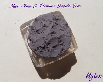 NYLON - Matte Medium Gray Mica-Free & Titanium Dioxide Free Mineral Eyeshadow, Loose Pigments, Cruelty-Free, Vegan Eye Shadow